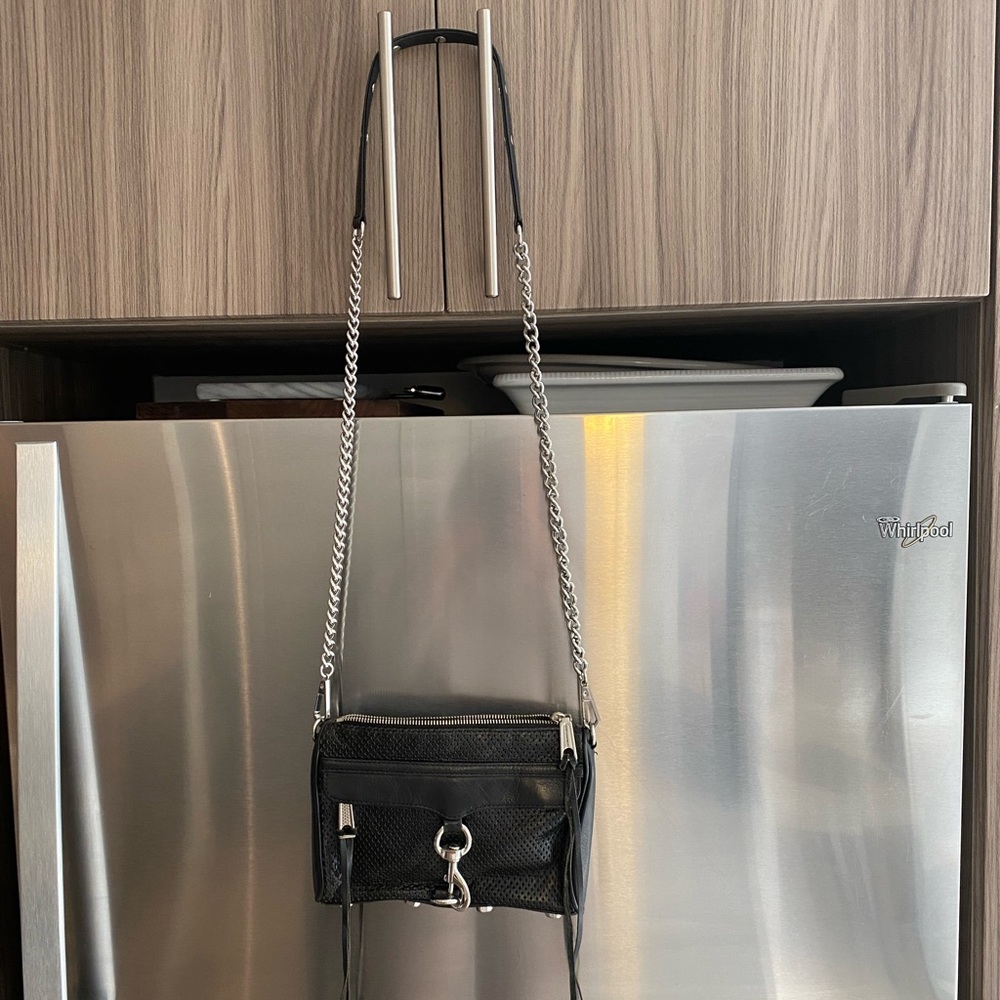 Rebecca Minkoff Black Perforated Mini Mac